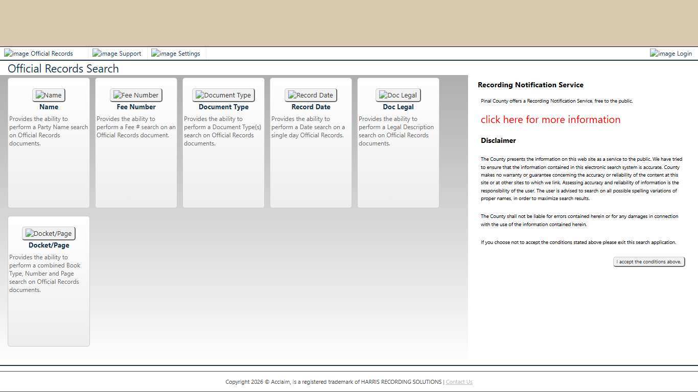 Pinal County Recorded Document Search
